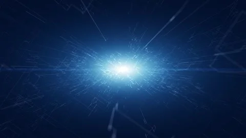 Looped digital lines and dots futuristic animation Stock Footage 337737904