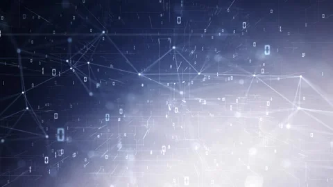 Looped digital technology network binary code animation Vídeo Stock 341433071