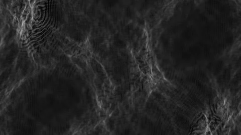 Looped distortion waves on abstract point surface. Digital data splash of point Stock Footage 151541707