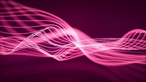 Looped elegant background with soft pink ethereal waves Stock Footage 282002510