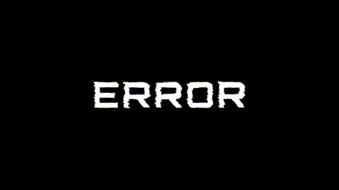 Looped Error text typography animation 4k video with glitch effect isolated on b Stock Footage 295853134