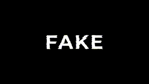 Looped fake text typography animation 4k video with glitch effect isolated on bl Stock Footage 295852949