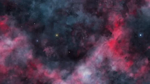 Looped flight through cosmic nebula clouds Stock Footage 340637327