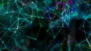 Looped Futuristic Technology Molecular Abstract Plexus Background. Network Stock Footage