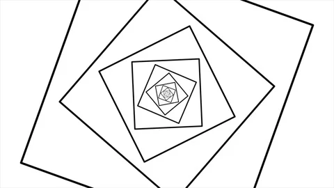 Looped geometric abstract background animation of squares moving in a spiral. Stock Footage 165079421
