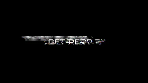 Looped Get Ready text typography animation 4k video with glitch effect Stock Footage 283906942