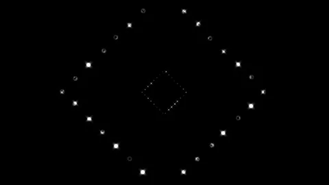 Looped glitter triangle on black background Video stock 264143634