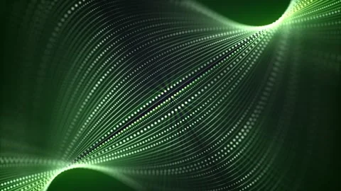 Looped green background with digital patterns of dotted lines Stock Footage 275020688