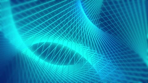 A looped grid of intertwined blue lines. Plexus structural data connection. Stock Footage 278189796