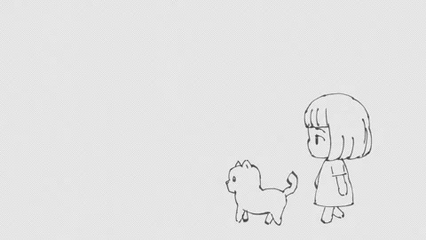 Looped hand-drawn line art animation Stock Footage 345897041