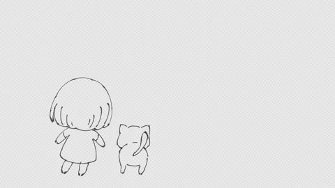 Looped hand-drawn line art animation C Stock Footage 345948059