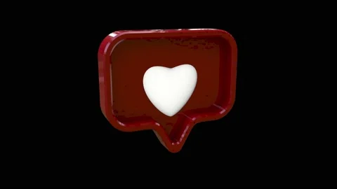 Looped heart notification animation with an alpha channel. Stock Footage 148291537