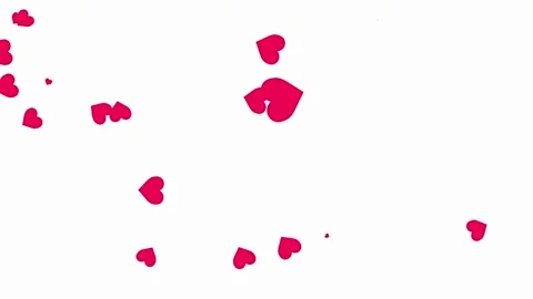 Looped heart rotation. Render of romantic background for valentines day 14 Stock Footage 336563648