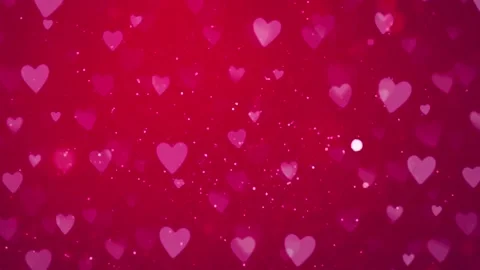 Looped heart rotation. Render of romantic background for valentines day 14 Stock Footage 336589637