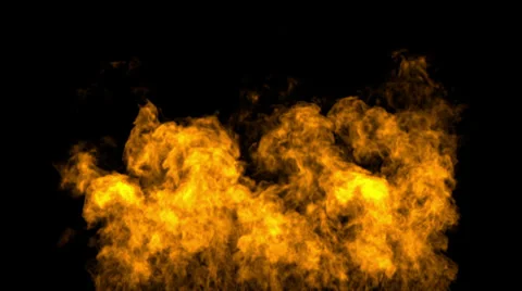 Looped high detailed wall of fire, with alpha Stock Footage 35521923