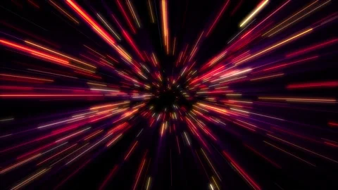 Looped hyperspace jump background with flying through stars Stock Footage 281007216