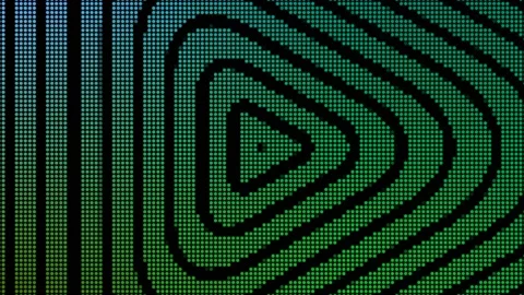 Looped hypnotic pattern with wave lines on electronic background. Motion. Arrow Stock Footage 163926456