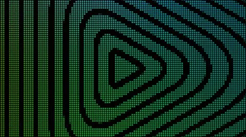 Looped hypnotic pattern with wave lines on electronic background. Motion. Arrow Illustrazione stock