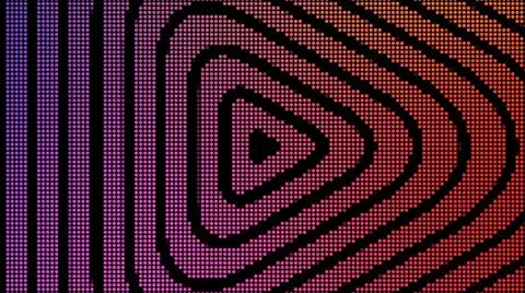 Looped hypnotic pattern with wave lines on electronic background. Motion. Arrow Stock Illustration