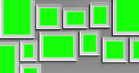 Looped image frame gallery template - the smooth movement of the camera along Stock Footage 234894736