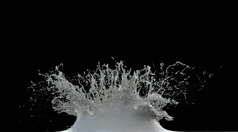 Looped impressive high-detailed crown splash Stock Footage 66827430