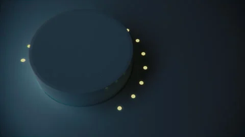 Looped Knob Turning Animation with Indicator Lights Stock Footage 312266573