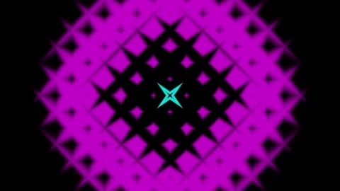 Looped linear and shape animation in kaleidoscope color and moving mandala Stock Footage 204938170