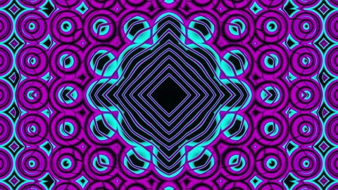 Looped linear and shape animation in kaleidoscope color and moving mandala Stock Footage 205513706