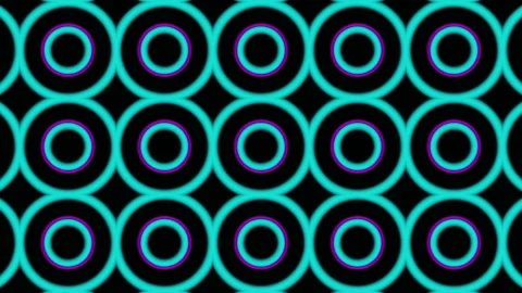 Looped linear and shape animation in kaleidoscope color and moving mandala Stock Footage 207032147