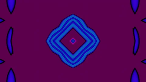 Looped linear and shape animation in kaleidoscope color and moving mandala Stock Footage 212029161