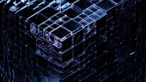 Looped Mirror Cubes Stock Footage 178933425