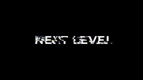 Looped Next Level text typography animation 4k video Stock Footage 283906965