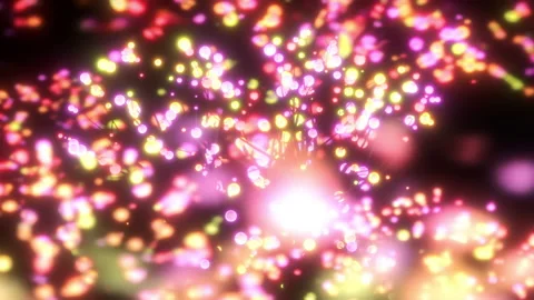 Looped night frame of lighted trees Stock Footage 132776623