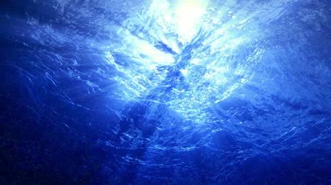 Looped ocean surface from underwater Stock Footage 24614895
