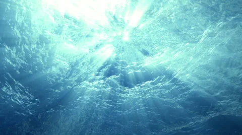 Looped ocean surface from underwater Stock Footage