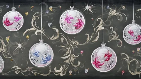 Looped pattern with neon-lit mirror effects and glamorous cocktails Stock Footage 308143510