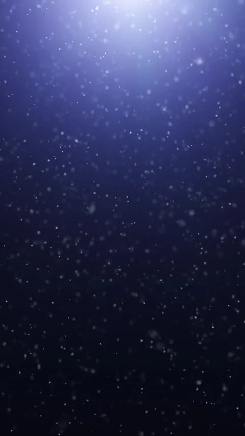 Looped realistic snowflakes falling on blue black vertical background Stock Footage 345683658