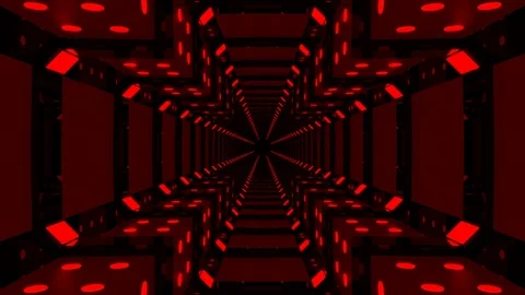 Looped Red Abstract Technology Endless Video stock 99323515