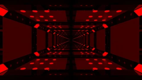 Looped Red Abstract Technology Endless Stock Footage 99323523