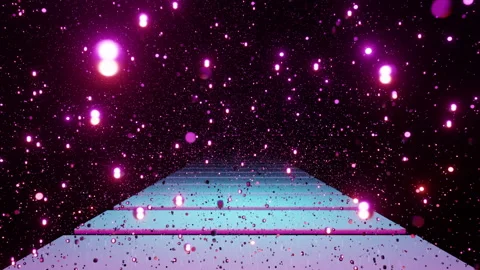 Looped road through the stars, path to infinity through stardust 3d render. Stock Footage 297561771