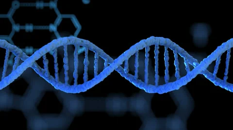 looped rotating DNA strand, with formula... | Stock Video | Pond5