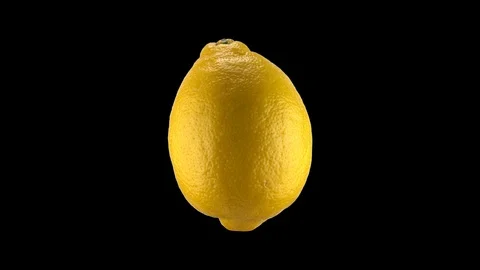 Looped rotating Lemon, one full revolution. Prores 4444 Straight Alpha Vídeo Stock 87994821