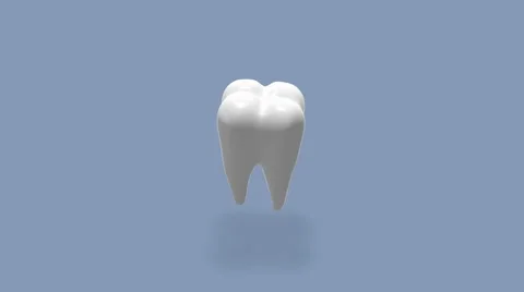 Looped rotating three-dimensional tooth Stock Footage 58833127