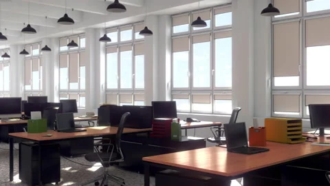 Looped shot of open plan office Video stock 130251305
