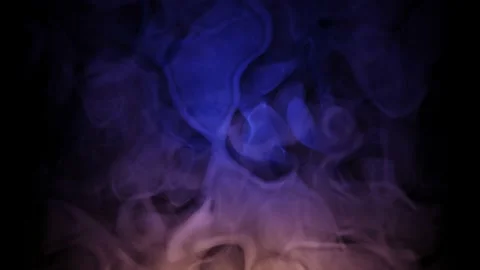 Looped smoke animation with a gradient from red to blue Stock Footage 158440753