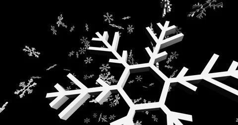 Looped Снежинки 3D Stock Footage 257814723