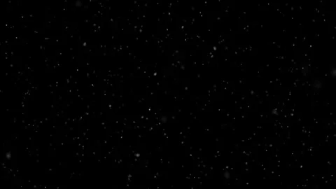 Looped snowflakes falling in the wind on black background Stock Footage 338305826