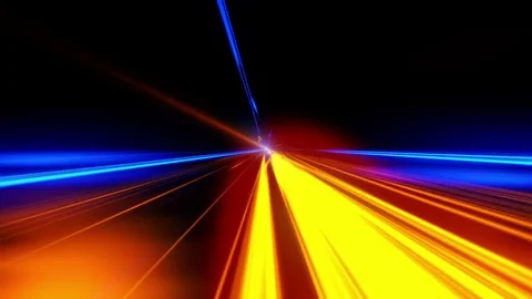 Looped Speed Colored light streaks acceleration Stock Footage