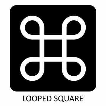 Looped Square Icon Stock Illustration