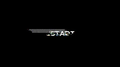 Looped Start text typography animation 4k video with glitch effect Stock Footage 283906922